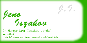 jeno iszakov business card